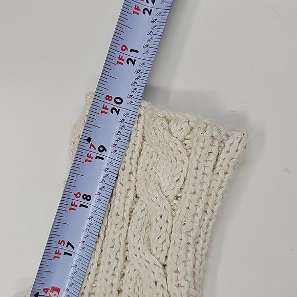 80s 90s Style Jennifer Reed Handknit Sweater Abstract Design & Cable Knit Waist - Picture 10 of 12